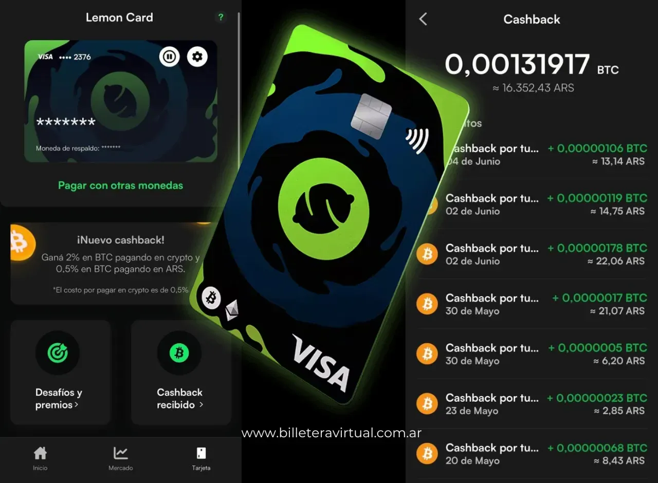 Nuevos montos para el CashBack de Lemon Card