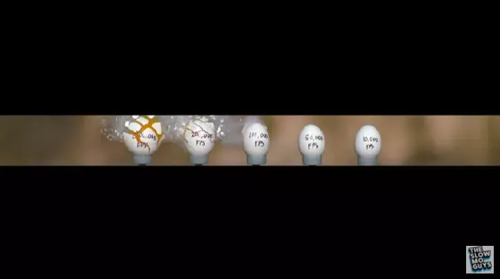 Registran el disparo de un huevo a 1 millón de fotos por segundo