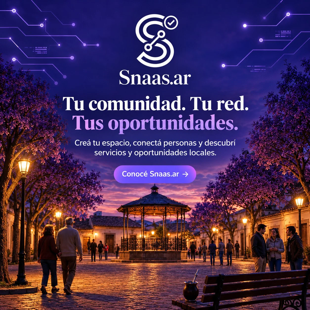 Snaas.ar: tu comunidad, tu red, tus oportunidades. Imagen: Snaas.ar